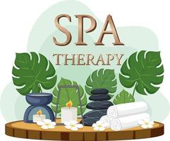 Luxury spa poster template design vector