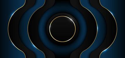 Abstract circle template design of luxury decorative template. Overlapping with glitters style of light background. vector