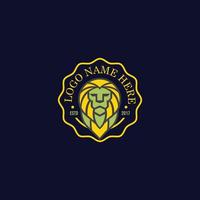 Lion lime citrine citrus creative logo design vector