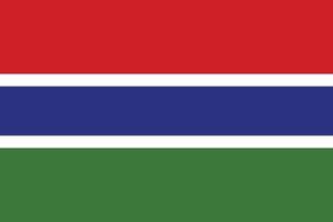 Flag of Gambia vector illustration