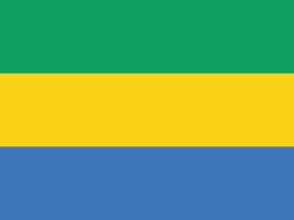 Flag of Gabon vector illustration