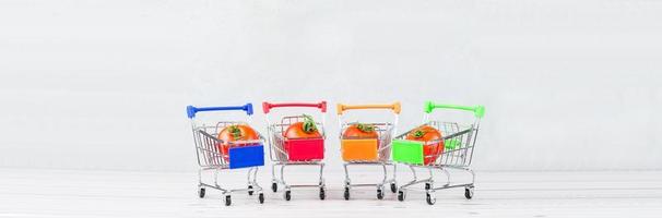 Tomato in the shopping cart photo