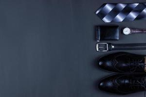 men's accessories black background photo