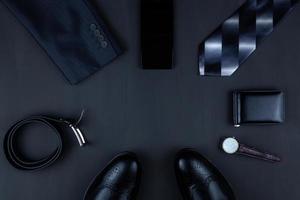 men's accessories black background photo