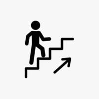 Upstair icon on white background. vector