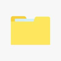 Folder icon on white background. vector