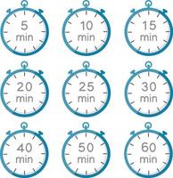 set of Stopwatch isolate on white background. vector