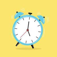 reloj despertador aislado sobre fondo amarillo. vector