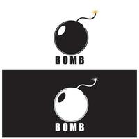 diseño de plantilla de ilustración de vector de icono de logotipo de bomba