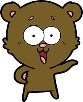 Vector bear character in cartoon style