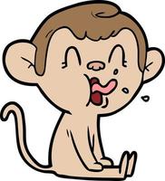 Vector monkey character in cartoon style