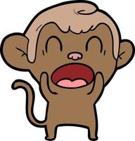 Vector monkey character in cartoon style