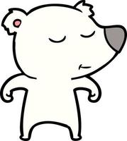 Vector polar bear character in cartoon style