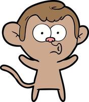 Vector monkey character in cartoon style