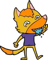 Vector fox character in cartoon style