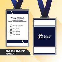 Creative and clean corporate name card template. Vector illustration. Stationery design.