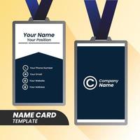 name card design . double sided name card template modern and clean style. vector