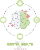 world mental health day vector