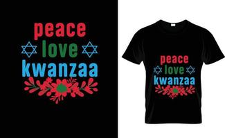 PEACE LOVE KWANZAA...CUSTOM T SHIRT vector