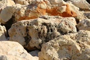 Texture of large stones and mountain rocks. photo
