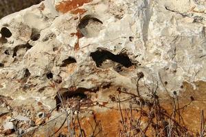 Texture of large stones and mountain rocks. photo