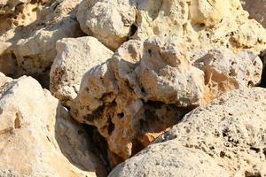 Texture of large stones and mountain rocks. photo