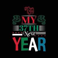 Happy new year t-shirt design 2023 vector