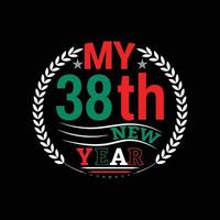 Happy new year t-shirt design 2023 vector