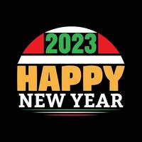 feliz año nuevo camiseta 2023 vector