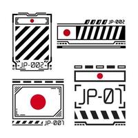 simple shirt design of japan flag vector