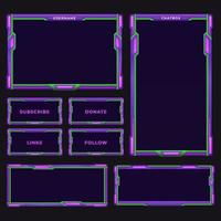 overlay streaming frame with gradient color design vector