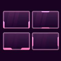overlay streaming  frame with gradient color design vector