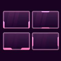 overlay streaming  frame with gradient color design vector