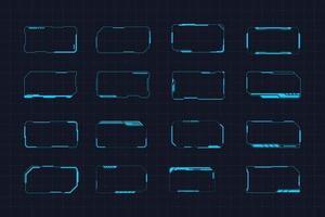 Set of Abstract Tech Border Design vector