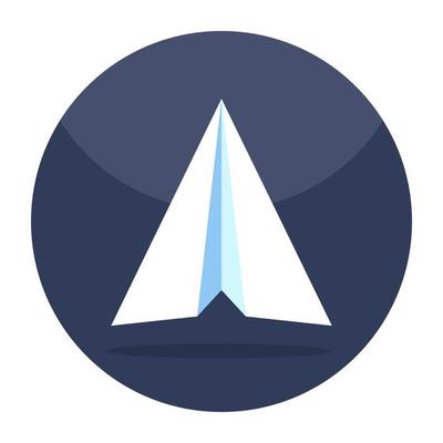 Creative design icon of send message