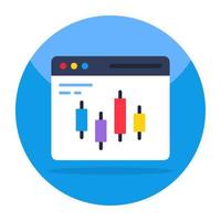 An icon design of online data analytics vector