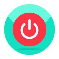Creative design icon of power button vector