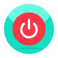 Creative design icon of power button vector