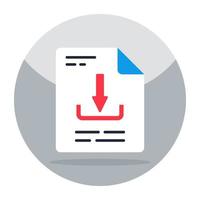 An icon design of file download vector