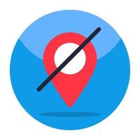 No location icon in trendy design vector