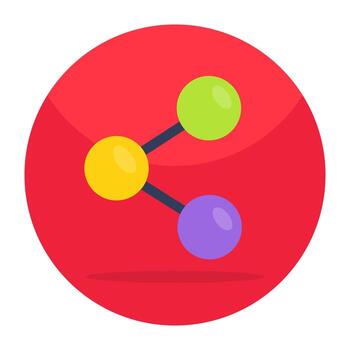 Editable design icon of share button vector