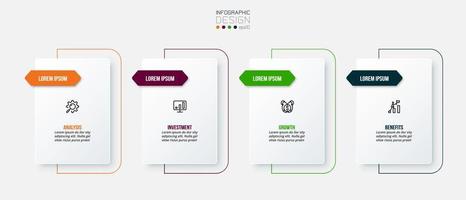 concepto de negocio de plantilla infográfica con opción. vector