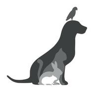 Illustration set of pets vector