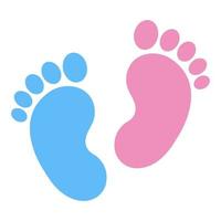 Footprints of newborn boy and girl vector