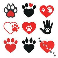 Set of animal care logos vector