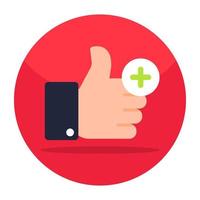 Editable design icon of positive feedback vector