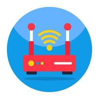 Editable design icon of router vector