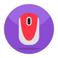 Editable design icon of wireless mouse vector