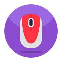 Editable design icon of wireless mouse vector