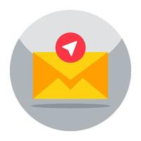 Conceptual flat design icon of send mail vector